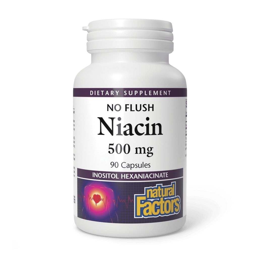 자연적인 요인 홍조 Niacin 없음 500 mg, 90의 정제