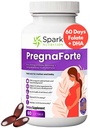 Pregnaforte 여성을 위한 1 일 전형 비타민 2 달: Folic 산, 물고기 기름 Omega 3 DHA/EPA, 비타민 D3, B6, Vitmain B12, C, E, 칼슘, 철, 마그네슘, 아연 보충 FSA HSA eligble multivitamin