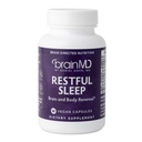 Amen BrainMD Restful Sleep - 60 캡슐 - Relaxation & Calm, Melatonin, Valerian, GABA & Magnesium, Non-Habit Forming - 글루텐 프리 - 15 서빙