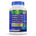 Probiotics Prebiotics Postbiotics Digestive Enzymes 4 에 1 포뮬러 60 조사 (팩의 1)
