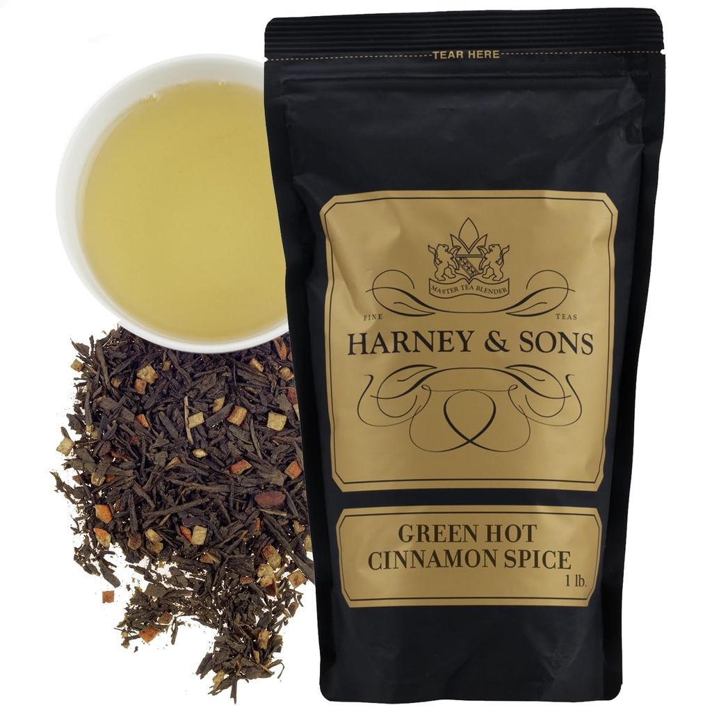 Harney and Sons Green Hot Cinnamon Spice Tea| 16 oz 느슨한 잎 차