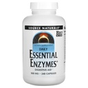 Source Naturals Essential Enzymes 500mg Bio-Aligned Multiple Supplement Herbal Defense for Digestion, Gas & Constipation Relief & Daily Digestive Health - 강력한 면역 체계 지원 - 120 VegiCaps