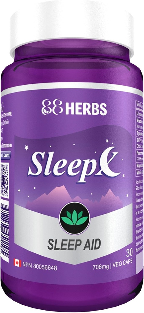 Sleep-X | Natural Sleep Supplement | 프리미엄급 아미노산 및 표준화된 초본 추출물의 강력한 초본 수면 보조
