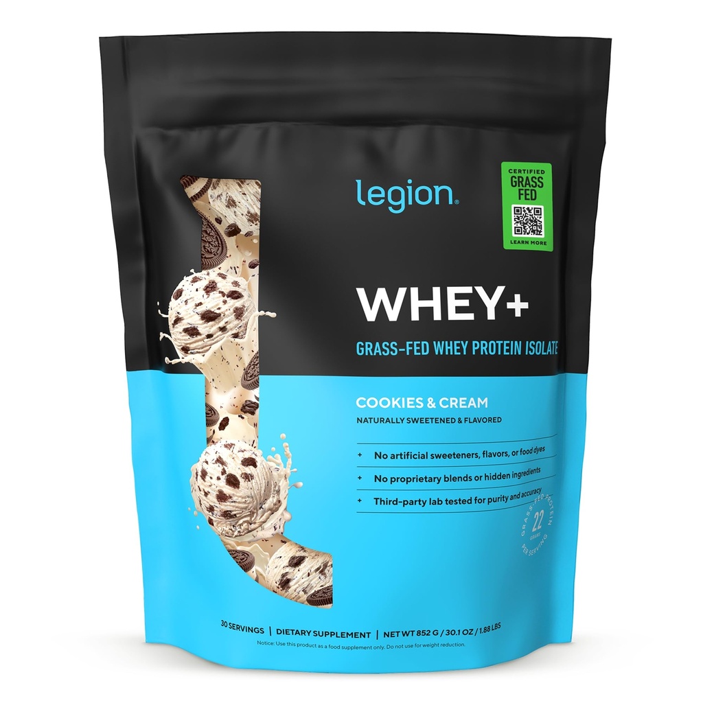 이름 * Whey+ Protein Whey Isolate from Grass Fed Cows - Whey Protein Isolate Powder Low Calorie, Non-GMO, Sugar Free, Lactose 및 Gluten Free, 남성 및 여성을위한 모든 천연 단백질 분말, 30 서빙
