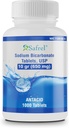 Safrel Sodium Bicarbonate Antiacid 650 mg (10 곡물) 1000 정제 | 산성 섭취, Heartburn, Sour Stomach 및 Upset Stomach의 완화 | Value Savings Pack