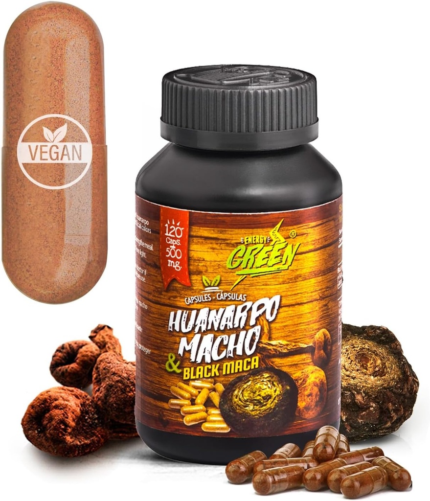 까만 마카 뿌리와 Huanarpo Macho 캡슐 l 100% 자연적인 Energizer 및 승압기 l 남자를 위한 면역성 지원 (섭씨 당 1500mg) l 남성 건강 supplenent l Andes