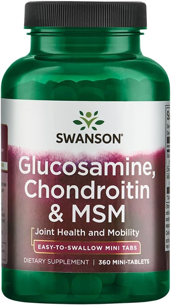 Mini-Tabs Glucosamine, Chondroitin & Msm 750/600/300 mg 360 미니 타르