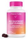 핑크 Stork 레드 라즈베리 잎 Gummies - 세 번째 트리 에스테 노동 Prep + Postpartum Mood Essentials with Evening Primrose Oil + Black Cohosh - 60 Vegan Gummy 보충 교재, Non-GMO