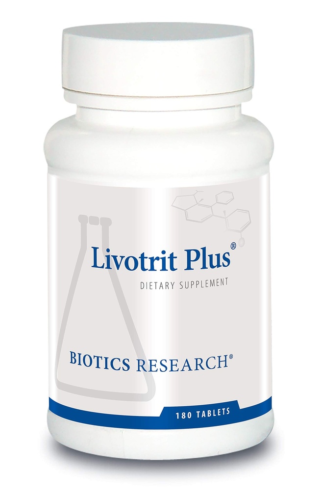 Biotics Research Livotrit Plus Liver Cleanse 및 Detox Support Supplement Natural Non GMO Herbal Blend with Milk Thistle 180 정제
