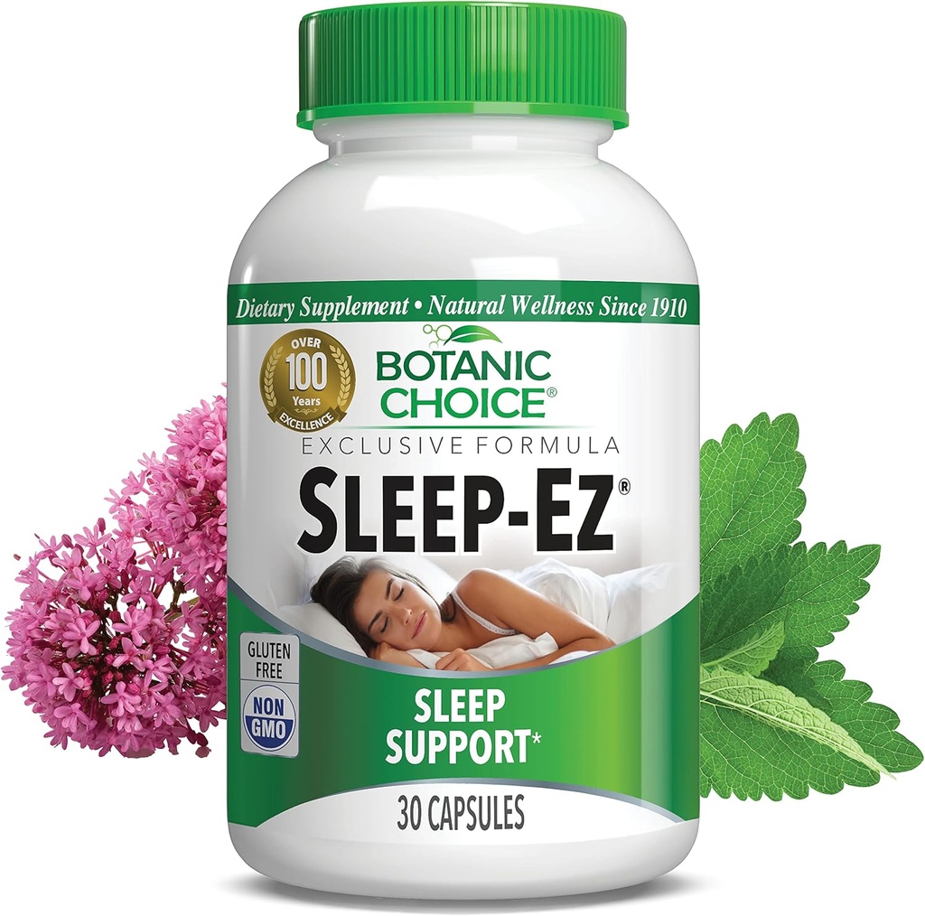 보컬 선택 Sleep-Ez- Valerian Extract, Melatonin, Hops, Kava Kava 및 레몬 Balm의 강력한 혼합은 Grogginess (30 캡슐)없이 촉진 수면을 돕기 위해