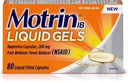 Motrin 액체 젤 200mg Ibuprofen, 병 당 80 조사