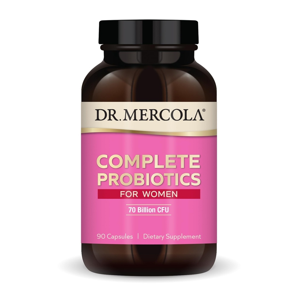 Mercola는 여성을위한 Probiotics를 완료 - Gut, Vaginal & Immune 건강 지원 - Lactobacillus Strains - Non-GMO, Gluten-Free & Soy-Free - 90 캡슐 (90 서빙)