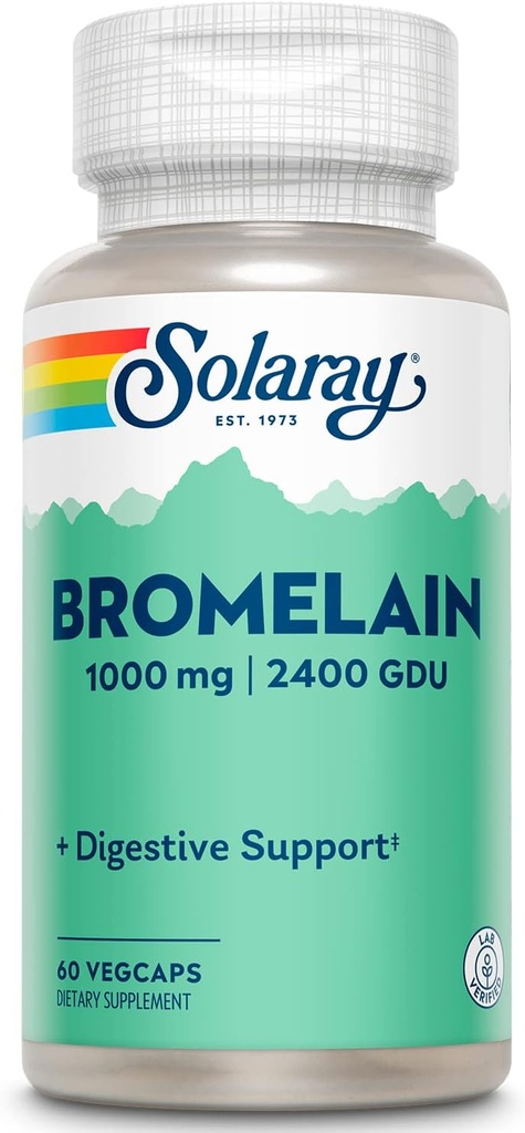 SOLARAY Bromelain 보충교재, 1000mg | 60 조사
