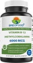 Brieofood 비타민 B-12 (Methycoballamin) 6000 mcg- 240의 정제. 비 GMO 및 글루텐 무료