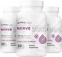 NERVE RENEW Optimizer, 3 팩 (90 캡슐) - 300 mg 안정 R-Alpha Lipoic Acid per Capsule for Natural Nerve Discomfort Support - 빠른 흡수 - 안전하고 모든 자연