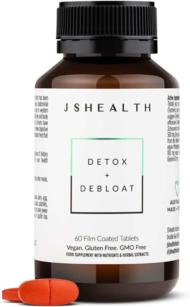 JSHealth Vitamins Signature Bundle, Hair + Energy, Detox + Debloat 및 Skin + Digestion 보충제