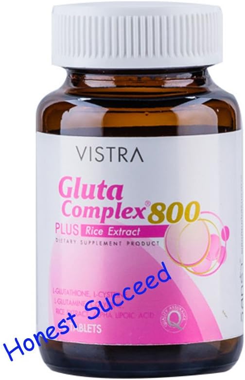 Vistra Gluta Complex 800 Plus 쌀 추출물 60 캡슐. (Honest Succeed)