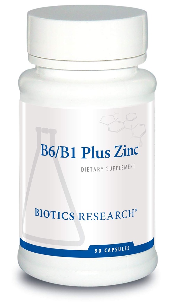 Biotics 연구 B6 B1 플러스 아연 공급 B 비타민의 활성 형태, 아연의 5mg, 300 이상의 다른 아연 의존성 효소의 활동에 보조 90 캡슐