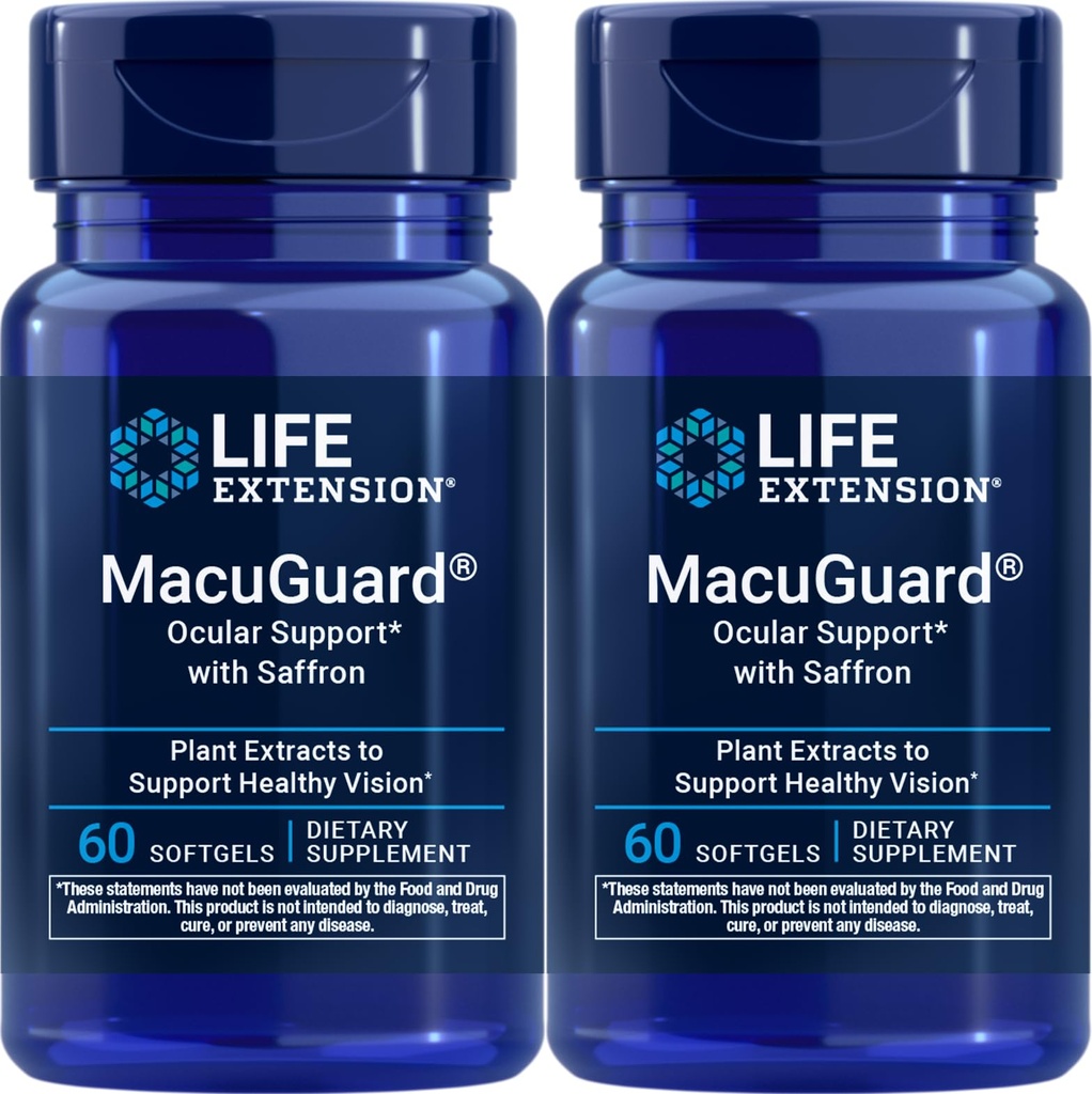 생활 연장 MacuGuard Ocular 지원 Saffron, 60 softgels (2의 포장)