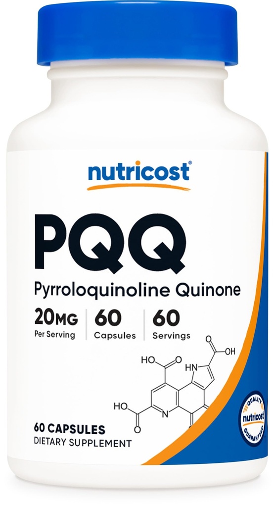 Nutricost PQQ (Pyrroloquinoline Quinone) 20mg, 60 캡슐 - 채식 캡슐, 비 GMO, 글루텐 무료