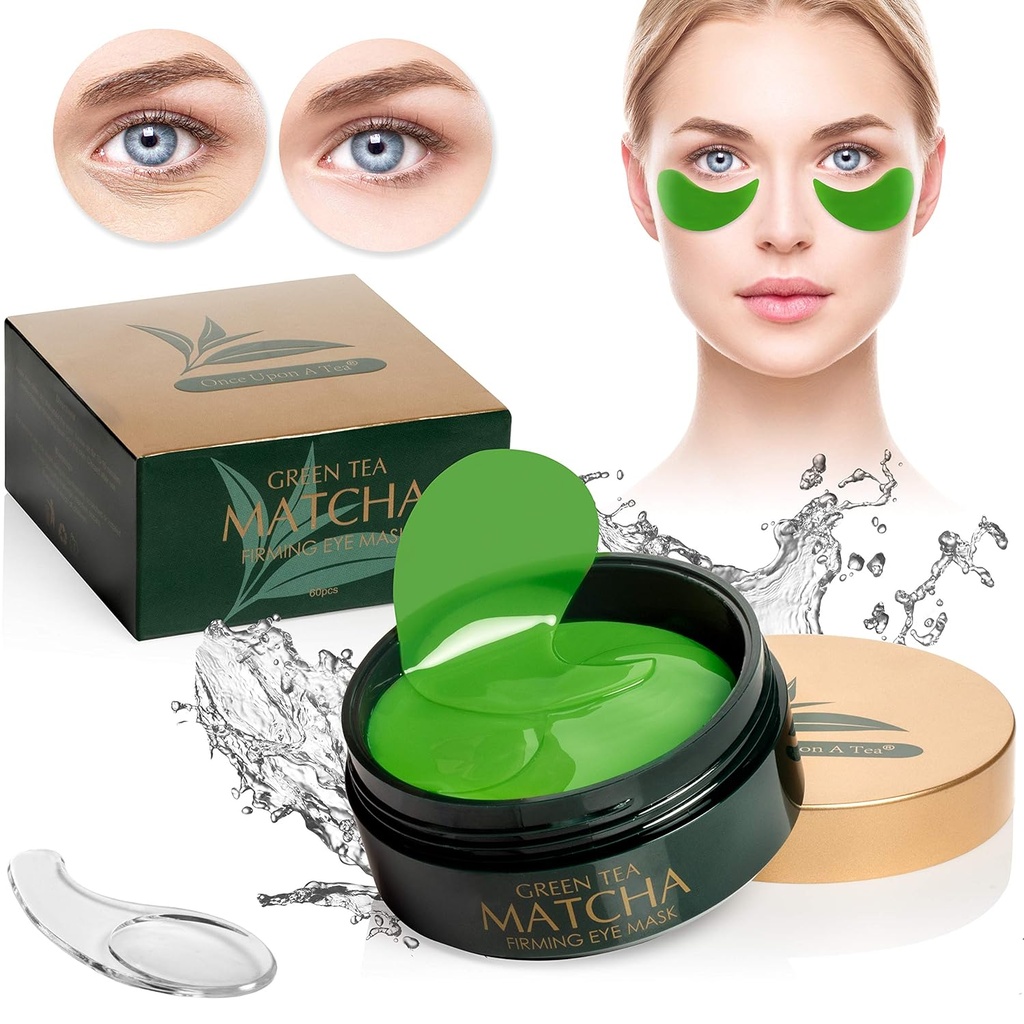 녹차 Matcha 굳힌모 눈 가면, 정밀한 선을 위한 30 쌍 교원질 패치, 주름, 눈 부대 & 퍼프 눈 처리의 밑에, 얼굴 젤 패드는 노화의 징후를 감소시킵니다
