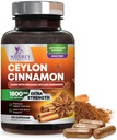유기 Ceylon Cinnamon 보충교재 1800mg - 증명된 유기 Ceylon Cinnamon 분말 알약 - 미국, 산화 방지제, 글루텐, 비 GMO - 120의 캡슐에 넣는 여자 & 남자를 위한 에너지 & 심장 지원