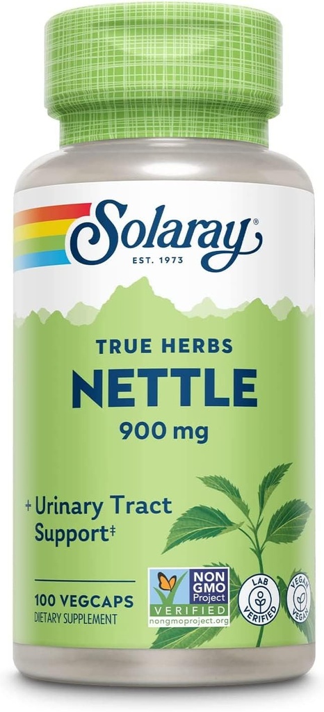 Solaray Nettle Leaf 300mg | 건강한 Kidney, Urinary & Prostate Support | 건강한 알레르기 대응 및 호흡 건강에 대한 전통 사용 | 100 개 | 2 팩