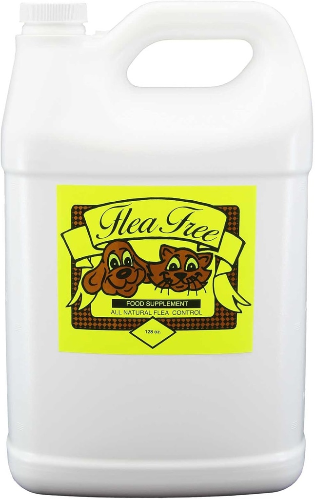 Flea-Free 순수한 유기 음식 보충교재 및 자연적인 애완 동물 제품, 128 Ounce