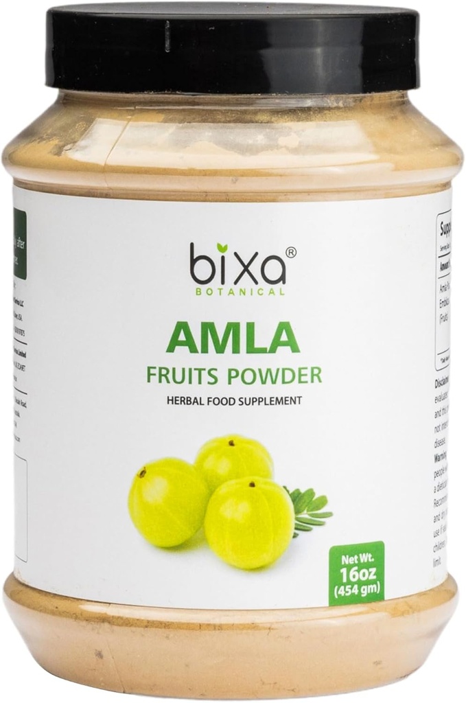 bixa BOTANICAL Amla 분말 (Emblica officinalis), 1 파운드 (16 Oz) | 초본 보충 산화 방지제 및 면역 부스터