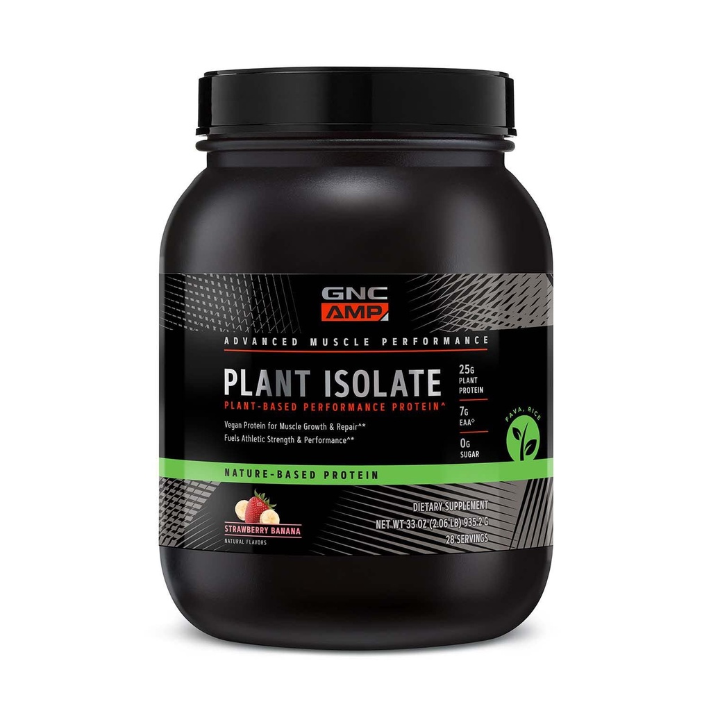 GNC AMP 식물 Isolate Protein - 딸기 바나나 (28 인분)