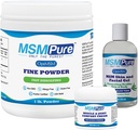 KALA HEALTH MSM 정밀한 분말 1lb, MSM 근육 & 합동 크림 2oz 및 유기 알로에 8oz를 가진 MSM 젤을 가진 MSMPure 시동기 뭉치