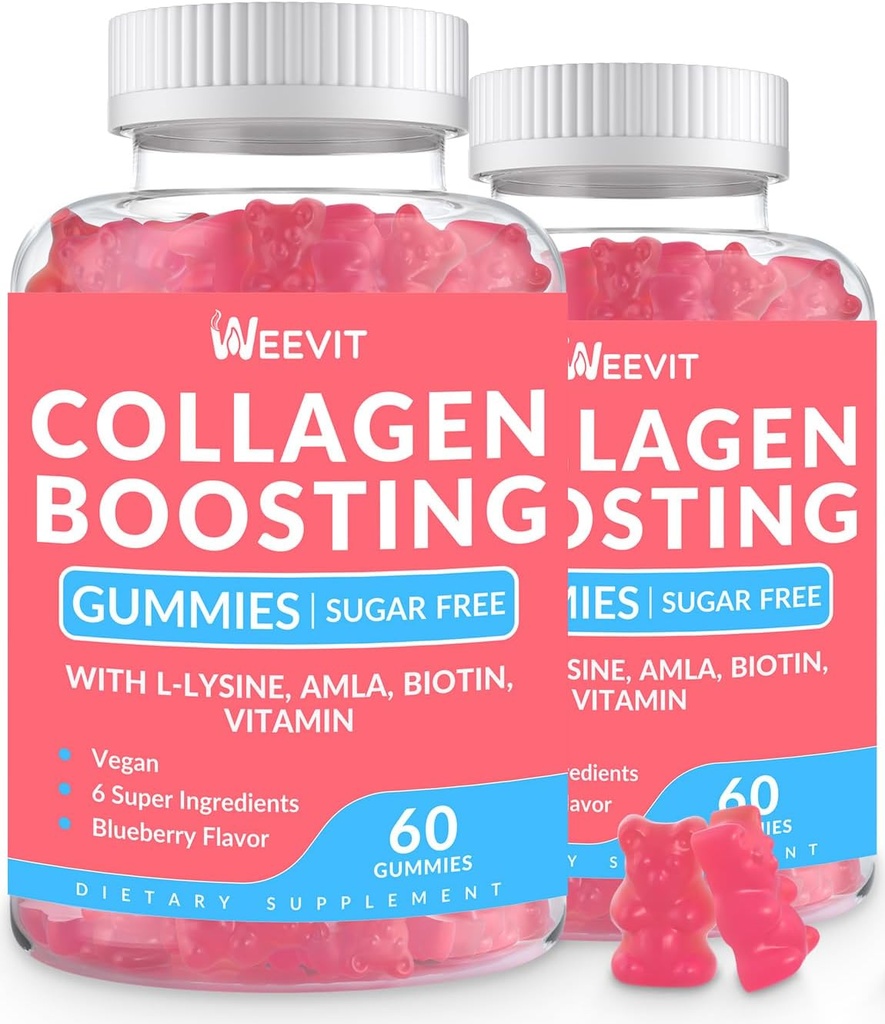 교원질 부스트 Gummies, L-Lysine, Amla, Biotin, 비타민 C, A, E의 교원질 부스터 Gummies를 가진 여자를 위한 Vegan 교원질 Gummies 머리 피부 못을 위한 보충교재