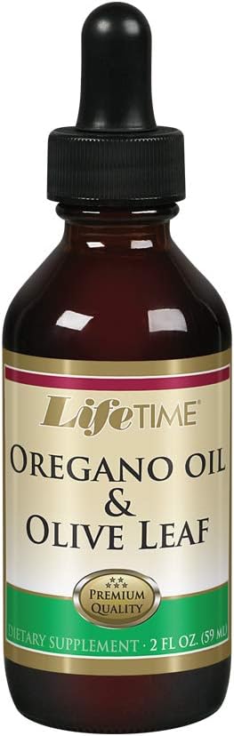 LIFETIME Organic Oregano Oil and Olive Leaf Drop | 건강한 면역 체계 지원 | 미국에서 제작 | 2 FL oz | 59 서빙