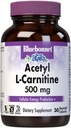 Bluebonnet 영양 Acetyl L 카르니틴, 수송 지방산, 부스트 세포 에너지, Soy & 글루텐 자유로운, Kosher는, 채식주의자, 30 식물성 캡슐, 백색, 500mg를 증명했습니다