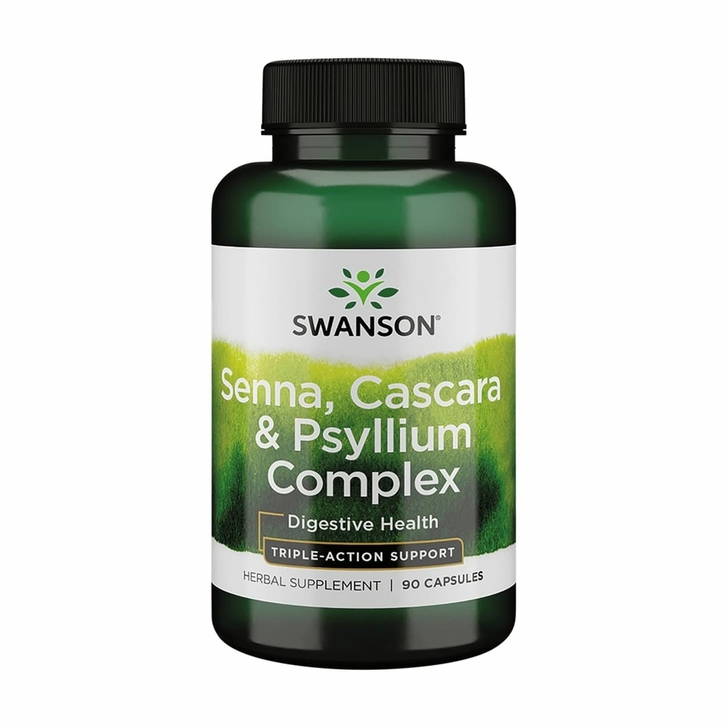 Swanson Senna Psyllium Cascara Complex GI Tract 일반 지원 90 캡슐