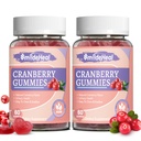 Cranberry Gummies 1000mg, Cranberry는 D-Mannose 250mg, 여성 Probiotic Gummies, Urinary Tract 건강, Cranberry 풍미, GMOs 없음, 60 조사 (2의 포장)와 더불어 여자를 위한 보충합니다
