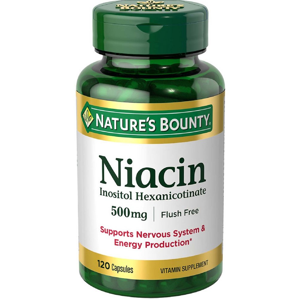 자연의 Bounty Niacin 500 mg 캡슐 120 ea (팩 2)