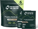 크레아틴을 가진 Go Whey Protein Isolate Packets에 영양 - 25g Protein + 5g Creatine - 단일 세이버 여행 단백질 분말 - 다양한 팩 (Vanilla & Chocolate) (6-Pack)