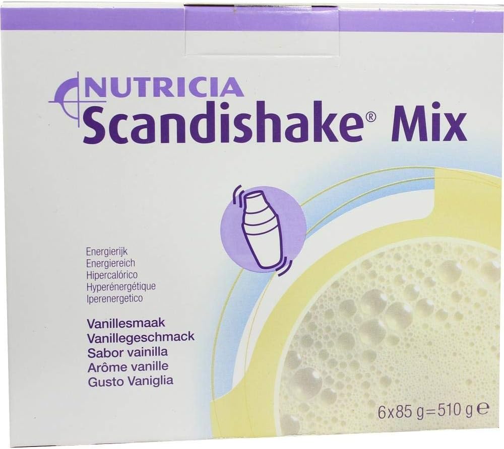 Scandishake Weight Gain Instant Shake Mix Powder, Vanilla, 3 Ounce Packet - 4 박스