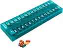 한 번에 일 월간 알약 주최자 쉬운 로딩을위한 이동식 뚜껑 - Entire Month 용 대형 Compartment Pill Box Medications Plus Compartment for Extra Pills BPA Free