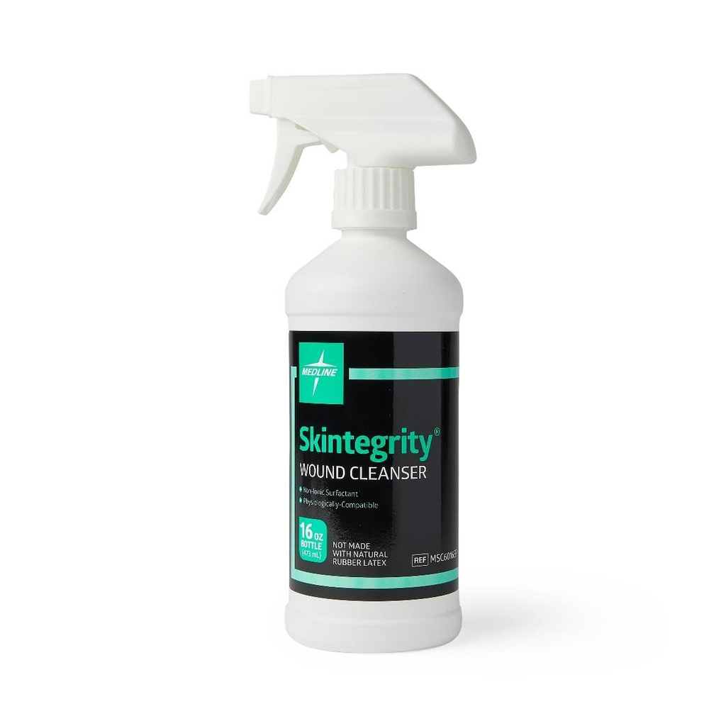 Medline Skintegrity Wound Cleanser (팩의 1), 16 온스 스프레이 병, 상처 청소, debridement, 단백질 제거, 압력 부상, 감염 상처, 스프레이는 안개에서 스트림으로 조정할 수 있습니다