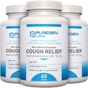 P Puregen Labs Cough Relief for Adults Dextromethorphan HBr 15mg | 8-Hour, Non-Drowsy, Long-Lasting Bronchial Suppressant | 12세 이상 | Robafen and Robitussin - 3 팩 | 총 180 Softgels