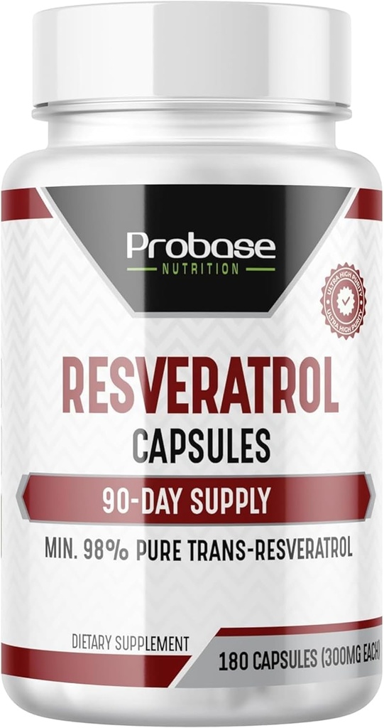98 퍼센트 트랜스 Resveratrol 산화 방지제 및 건강한 노후화 90 일 공급 180 캡슐에 높은 효능 Resveratrol 캡슐