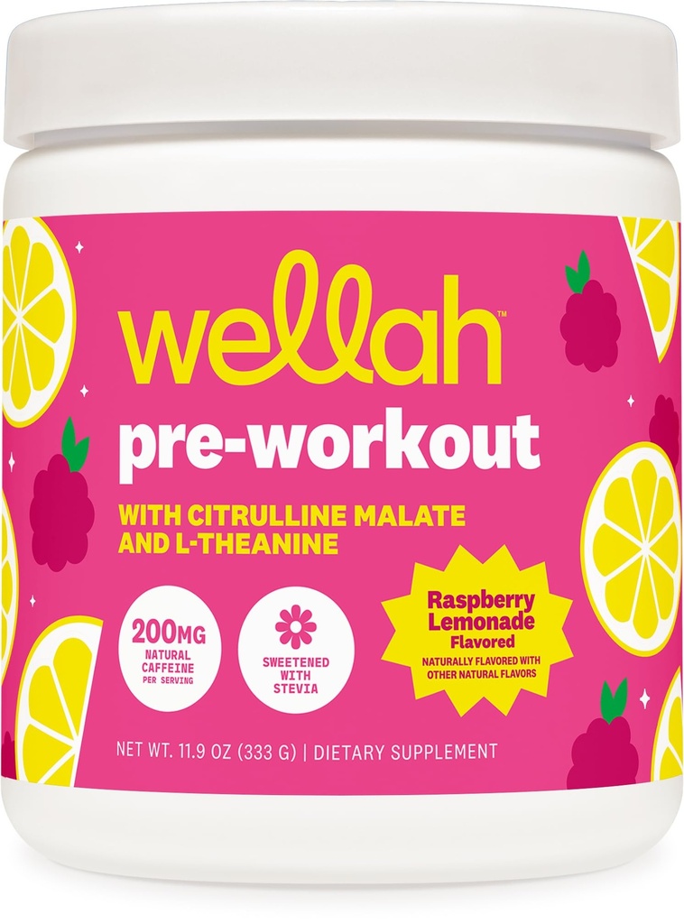 Wellah Get-Going Pre-Workout 음료 믹스 (Raspberry Lemonade flavored, 30 서빙)