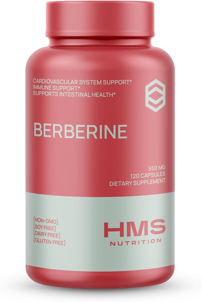 Berberine HCL 550mg, Berberis Aristata Root, Vegan & Gluten의 식물 기반 Berberine 보충 무료, 120 캡슐