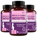 Intimate 로즈 Myo-Inositol & D-Chiro Inositol 혼합 - 40 : 1 혼합 비율 - Women's Daily Wellness Support - 비타민 D & Ashwagandha, 3 병