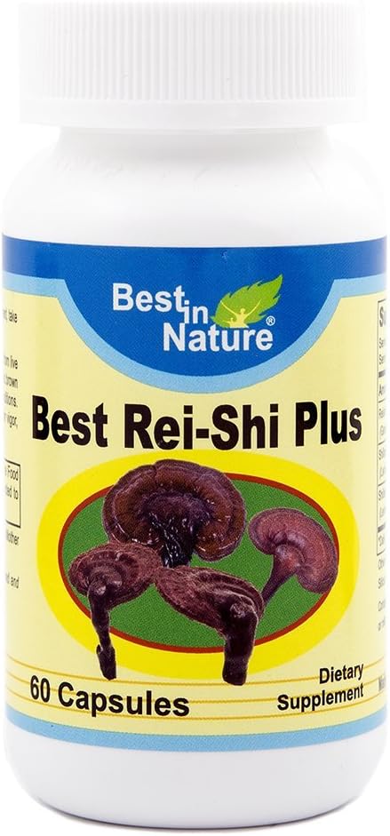 최고의 Rei-Shi Plus - Sleep Better, Immune 및 Liver Function- 프리미엄 유기농 Rei-Shi 버섯 추출물