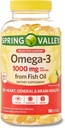 물고기 기름, 심장, 뇌 건강, 레몬, 180 Softgels에서 봄 밸리 Omega-3 1000 mg