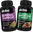 Adrenal Support & Organic Superfood Greens & Fruit Supplements - 매일 에너지 슈퍼 푸드 과일 및 채소 보충 교재 플러스 야채 식품