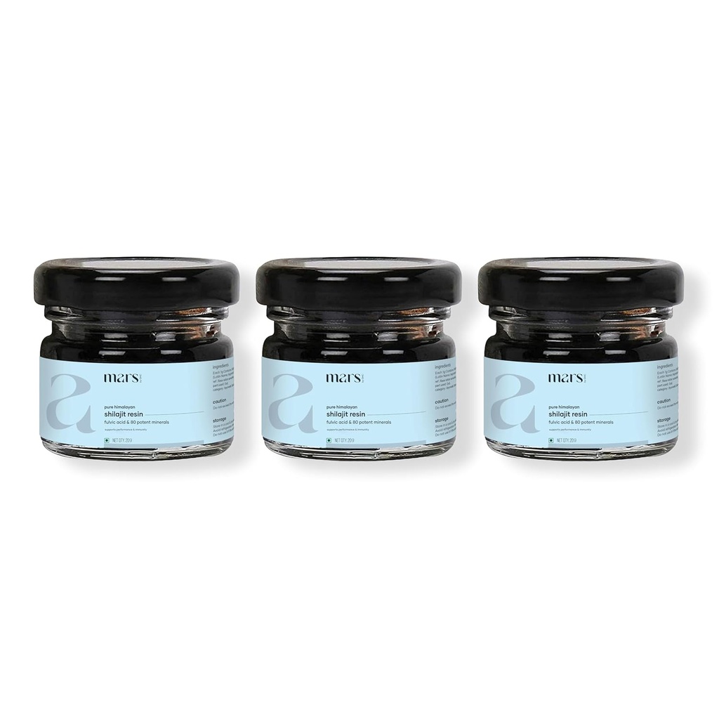 Mars Himalayan Organic Shilajit Resin | 히말라야스 의 천연수지 | 지원 활력, 에너지 및 전반적인 웰빙 | 45g | 팩 3